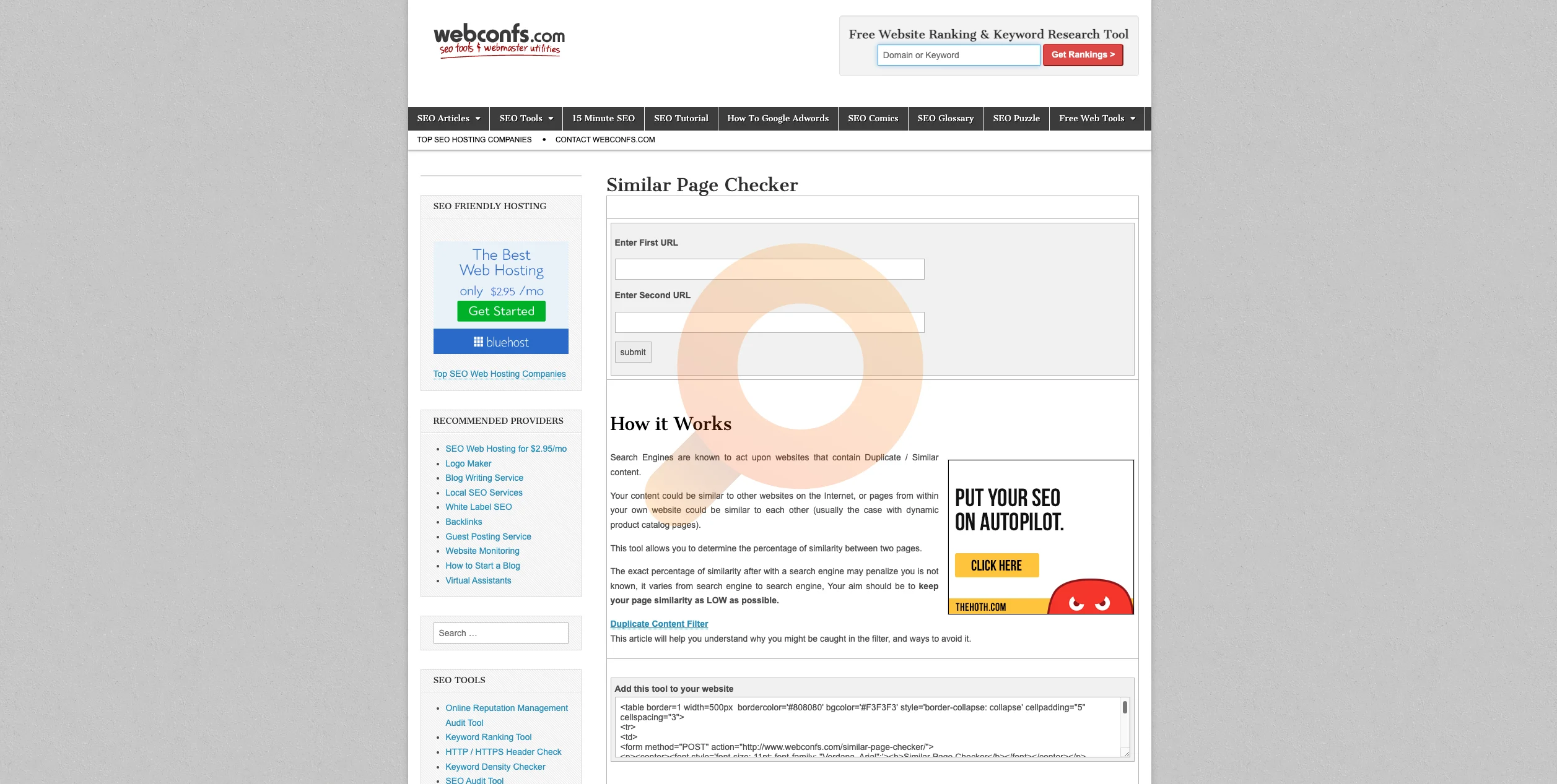Similar Page Checker