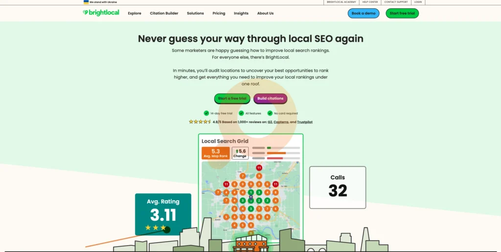 Local SEO tool for tracking keywords