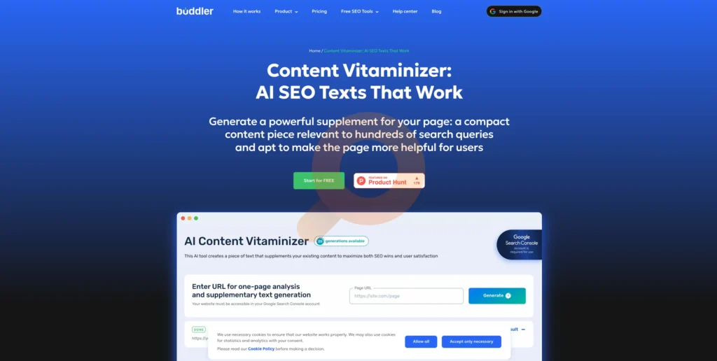 Generate a powerful supplement for your page: a compact content piece relevant to hundreds of search queries and apt to make the page more helpful for users.