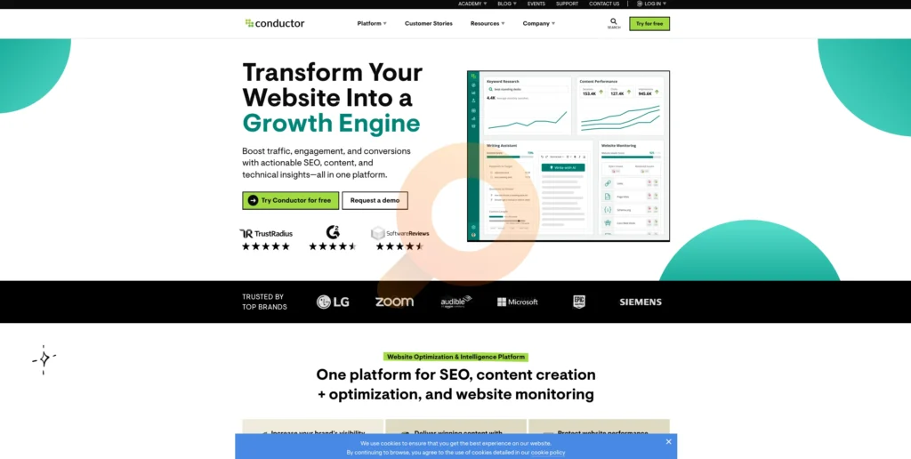 SEO software with AI capabilities for enhancing website visibility.