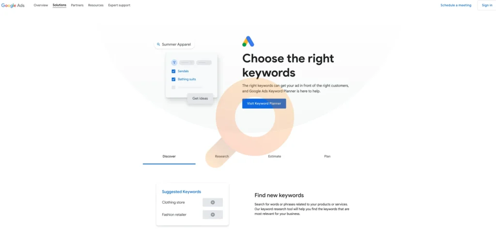 Find keyword ideas and plan your SEO strategy with Google's tool.