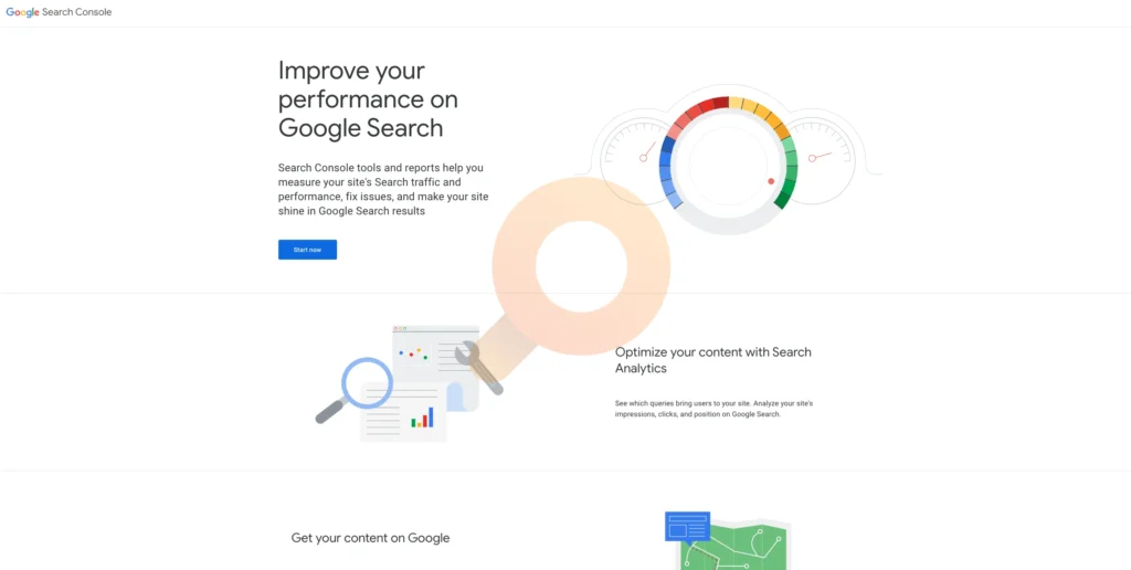 Manage and optimize your website's performance with Google's tools.