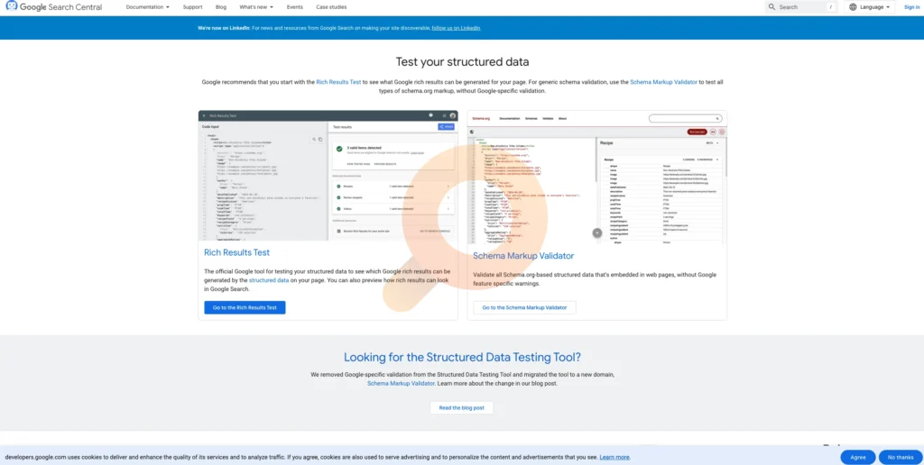 Verify your structured data markup to ensure accurate search engine indexing.