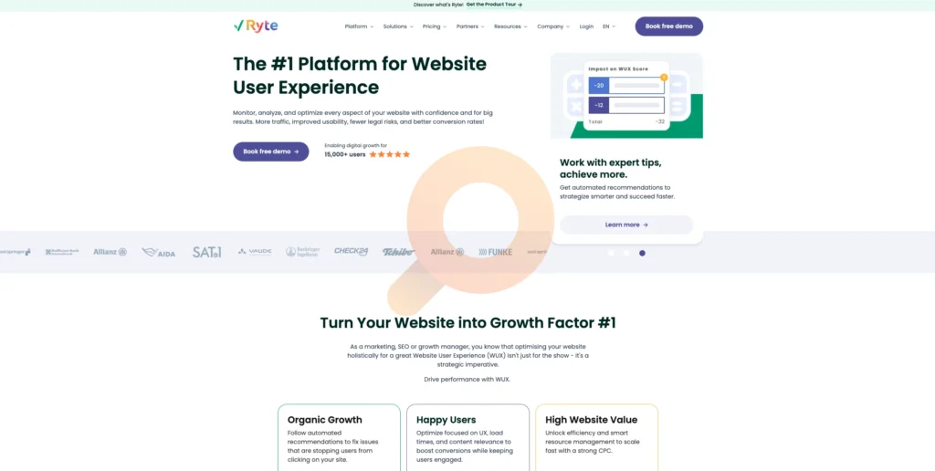 Website optimization tool with AI-driven insights.